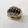 Sapphire and Diamond Ring 18 Karat Yellow Gold