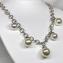 Rebecca Pearl Necklace Bronze Rhodium Plating