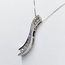 Journey Diamond Pendant in 14 Karat White Gold