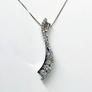 Journey Diamond Pendant in 14 Karat White Gold