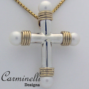 The Way of the Cross Collection Sterling, 14 Karat Yellow Gold and  Pearls