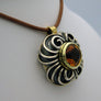 Citrine and Sterling Silver Pendant