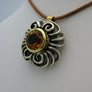 Citrine and Sterling Silver Pendant