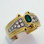 Emerald and Diamond Ring in 18 Karat Gold