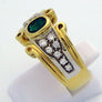 Emerald and Diamond Ring in 18 Karat Gold