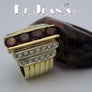 Garnet and Diamond ring in 14 karat gold