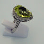 Green Quartz Ring 14k White Gold
