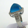 Blue Topaz Ring 18k White Gold
