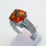 Citrine Ring 14k White Gold