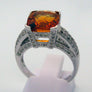 Citrine Ring 14k White Gold