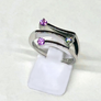 Pink Sapphire Diamond Ring 14 White Gold