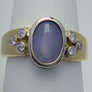Carminelli Star Sapphire Ring Diamonds Gold
