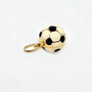 Italian Soccer Ball 14 Karat and Enamel Pendant