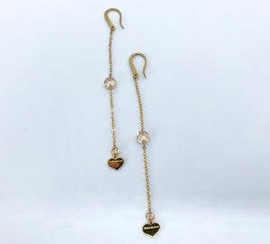 Rebecca Drop Earrings Sterling and Gold Plated