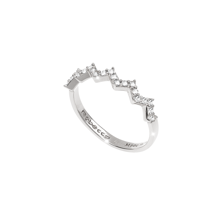 Rebecca Stackable Rings Sterling with Swarovski