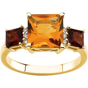 Genuine citrine ring sales