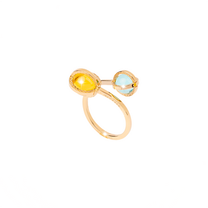 Rebecca Rio Collection  Silver Ring With 18K Gold Plating