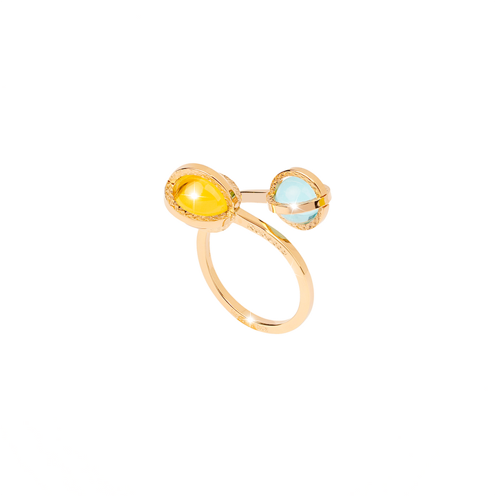 Rebecca Rio Collection  Silver Ring With 18K Gold Plating