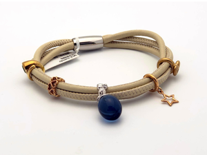 Endless Bracelet with Charms and Stone