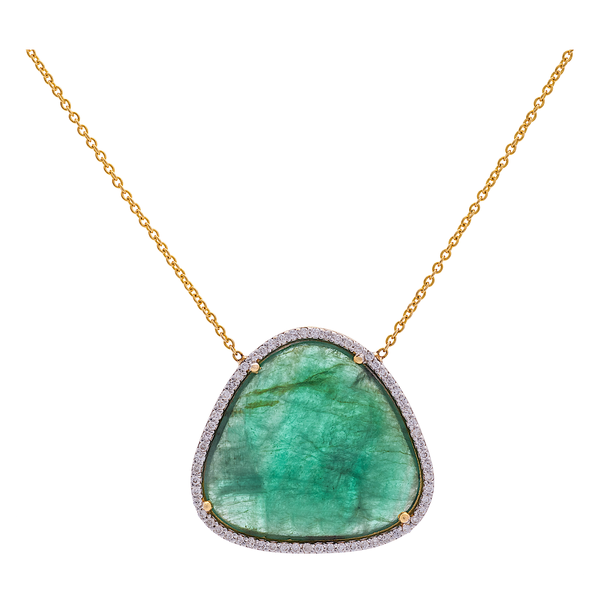 Emerald and Diamond Pendant