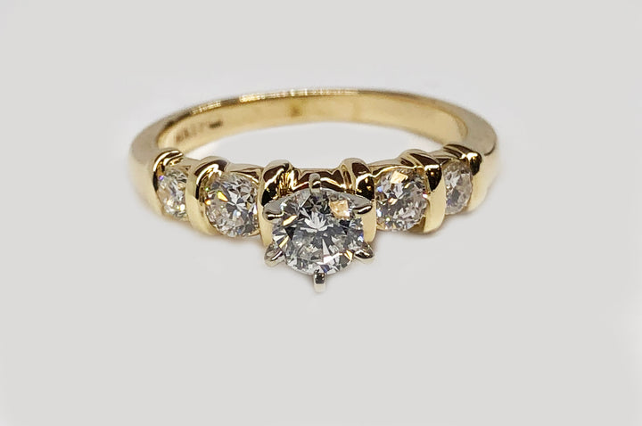 Engagement Diamond Ring 14 Karat Gold