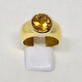 Yellow Citrine Ring in 18 Karat yellow Gold