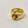 Yellow Citrine Ring in 18 Karat yellow Gold