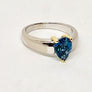 Blue Topaz Ring in 14 Karat Gold