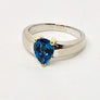 Blue Topaz Ring in 14 Karat Gold