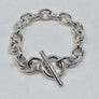 Sterling Silver Link Bracelet 5.5" Toggle Clasp