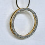 Circle Diamond Pendant 14 Karat Yellow Gold