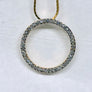 Circle Diamond Pendant 14 Karat Yellow Gold