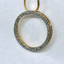Circle Diamond Pendant 14 Karat Yellow Gold