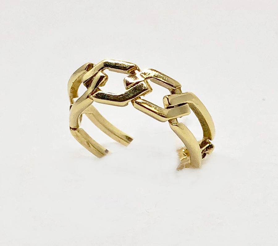 Gold Chain Link Ring 14karats