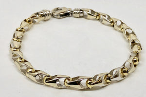 Mens Two Tone Gold Bracelet