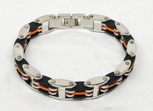 Steel Bracelet Rubber Orange