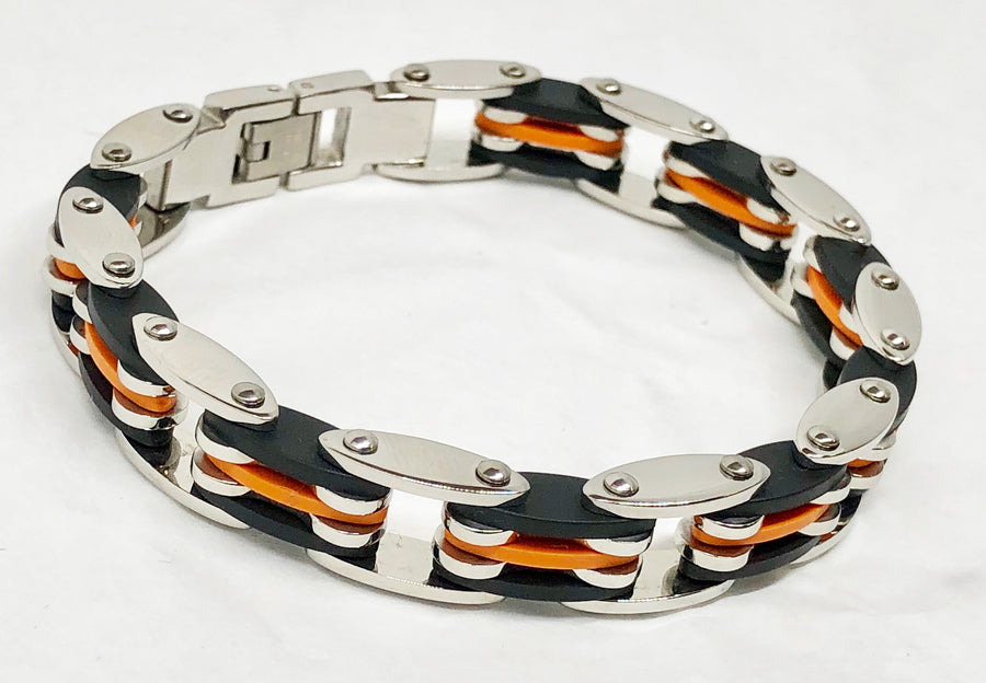 Steel Bracelet Rubber Orange