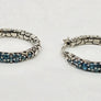 London Blue Topaz Earrings Pattern Design Sterling Silver