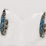London Blue Topaz Earrings Pattern Design Sterling Silver