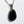 Black Spinel Blue Topaz Sterling Silver Pendant