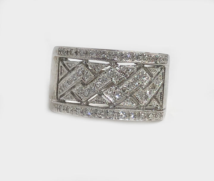 Diamond Band in 14 Karat White Gold