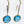 Dangle Blue Topaz Earrings 18 Karat Yellow Gold