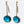 Dangle Blue Topaz Earrings 18 Karat Yellow Gold