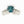 Teal Natural Diamond 14 Karat White Gold