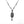 Retro Look Diamond Pendant in 14 Karat White Gold.