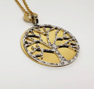 Rebecca Pendant Bronze and Gold Plating Tree