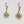 Gold Dangle Filigree Earrings Cubic Zirconia