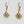 Gold Dangle Filigree Earrings Cubic Zirconia