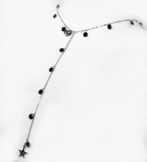 Stars And Moon Necklace Natural Beads Sterling Silver