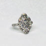 Vintage Filigree Diamond Ring 14 Karat White Gold